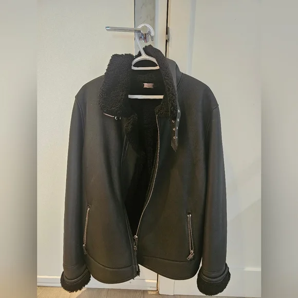 HiSo Code Shearling Aviator Jacket - Picture 1 of 2